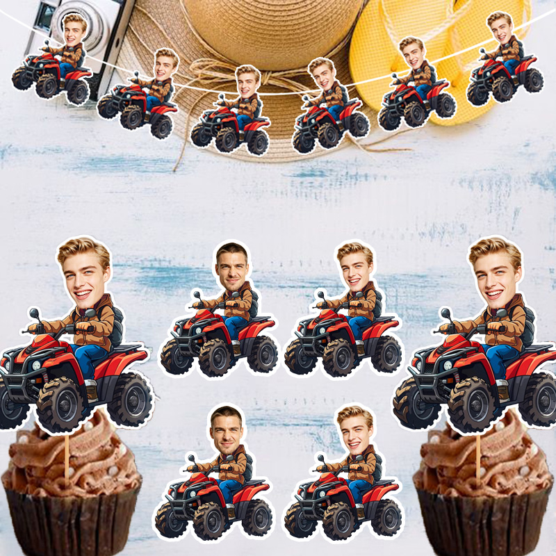 Mountain Biking Events - 12/20/20pcs Customized paper stickers, cake decorations,