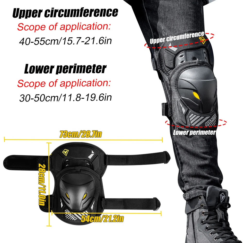 GOMOREON 1Pair Motorcycle Elec - Mountain Biking Knee Pads recension och pris