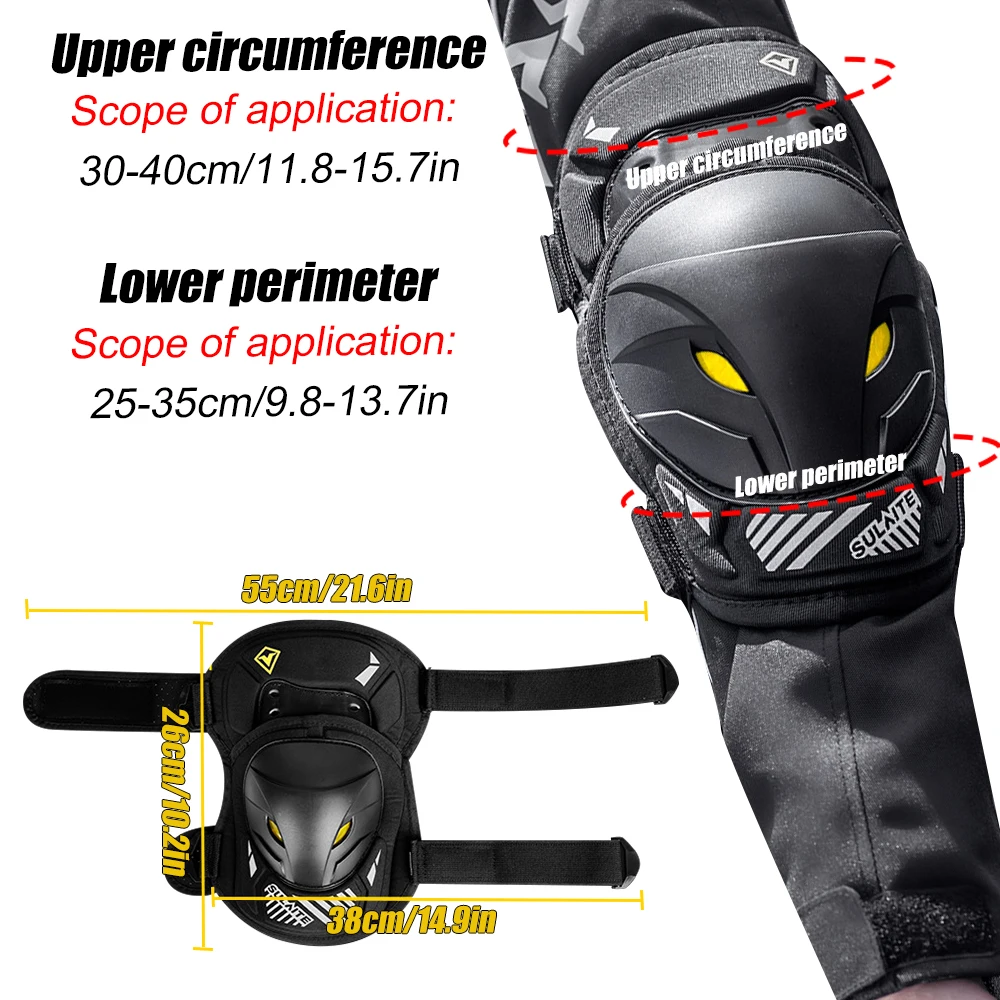 GOMOREON 1Pair Motorcycle Elec - Mountain Biking Knee Pads recension och pris