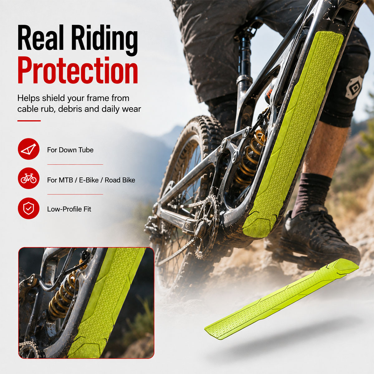 PINMOAP 1PC Bike Frame Protect - Chainstay Protector Wrap recension och pris