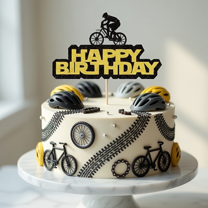 1pc Mountain Bike Happy Birthd - Mountain Biking Events recension och pris