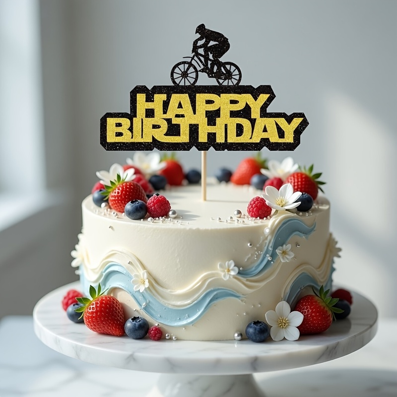 1pc Mountain Bike Happy Birthd - Mountain Biking Events recension och pris