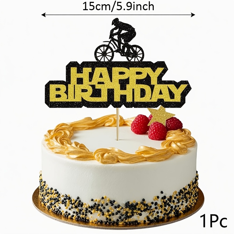 1pc Mountain Bike Happy Birthd - Mountain Biking Events recension och pris