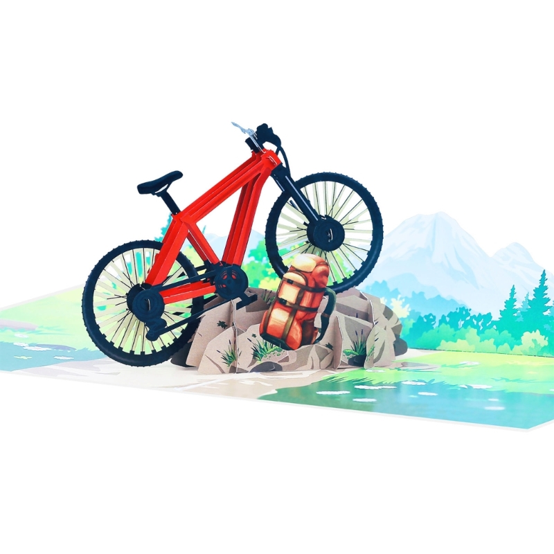 Paper Sculpture Greeting Card  - Mountain Biking Events recension och pris