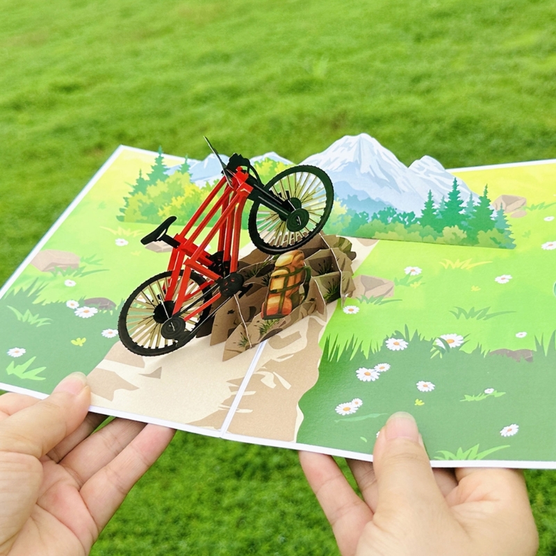 Paper Sculpture Greeting Card  - Mountain Biking Events recension och pris