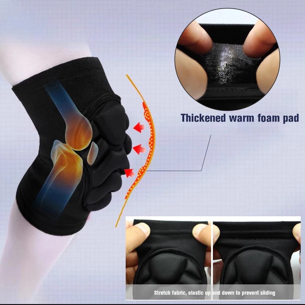 GOMOREON 1Pair Thick Sponge Kn - Mountain Biking Knee Pads recension och pris